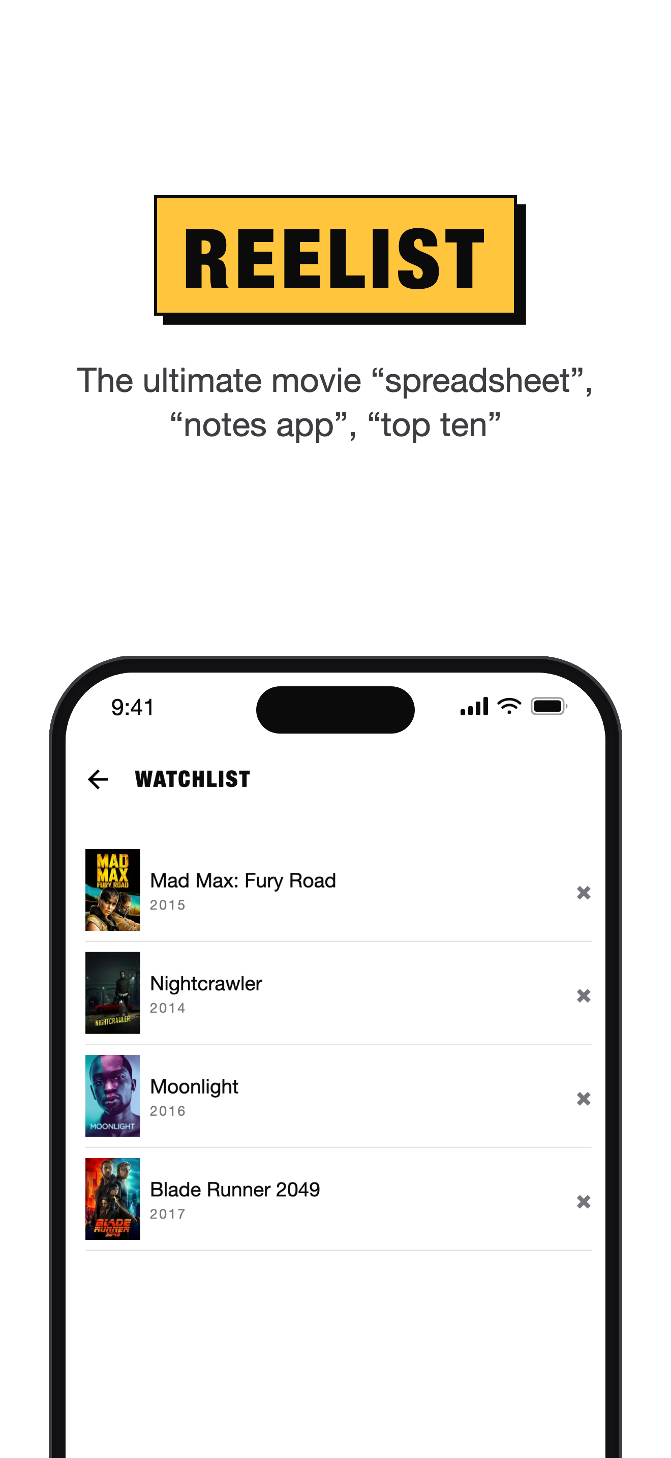 Reelist App Store frame Closer: What this replaces